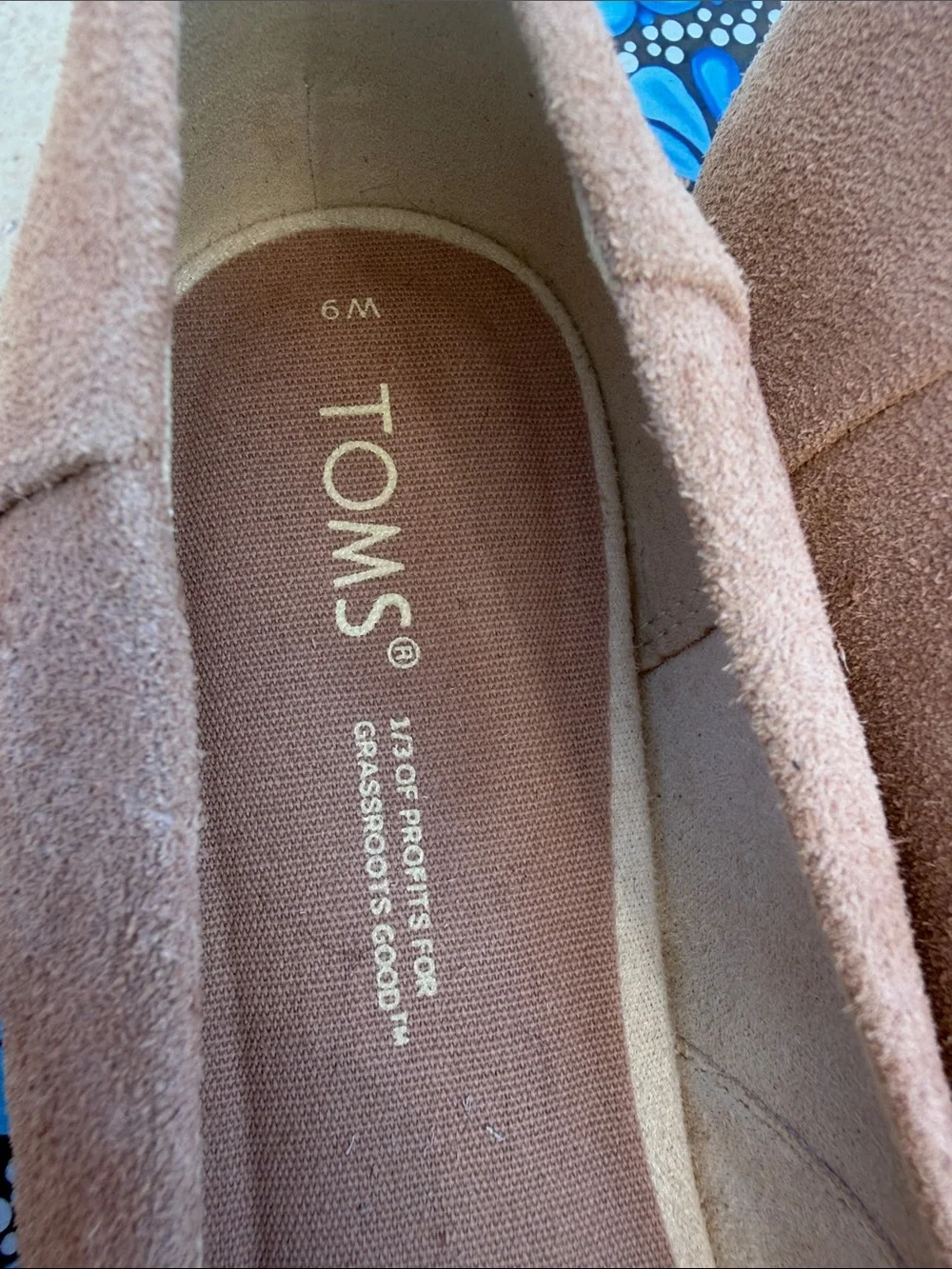 Toms Women's Suede Pointed Flats in Blush Tan